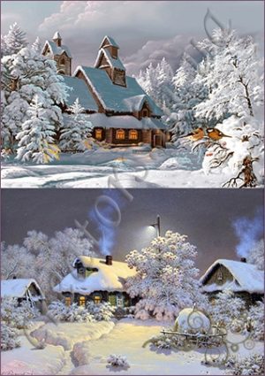 Декупажная карта, <br>Новый год 015