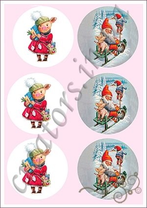 Декупажная карта, <br>Новый год 047