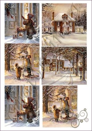 Декупажная карта, <br>Новый год 006