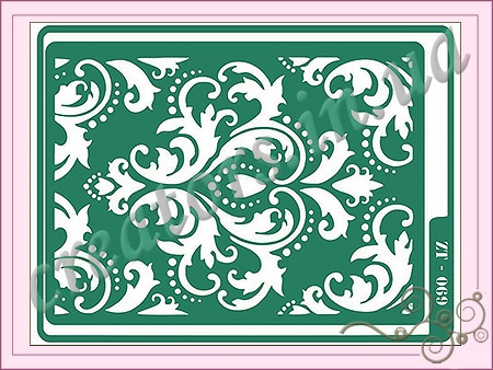 трафарет дамаск