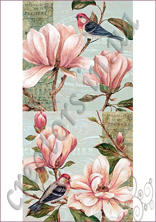 Декупажная карта ПТИЦЫ №9