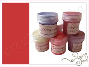 Краска акриловая, красная