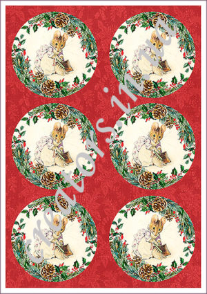 Декупажная карта, <br>Новый год 080