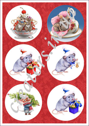 Декупажная карта, <br>Новый год 082