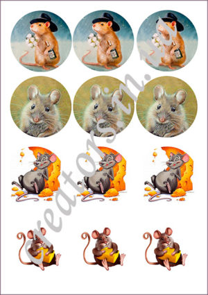 Декупажная карта, <br>Новый год 083