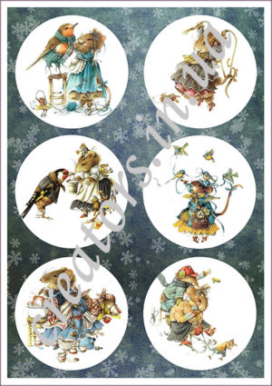 Декупажная карта, <br>Новый год 084