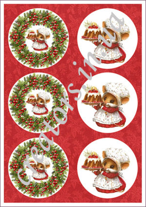 Декупажная карта, <br>Новый год 086