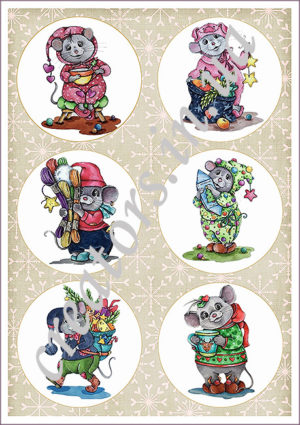 Декупажная карта, <br>Новый год 090