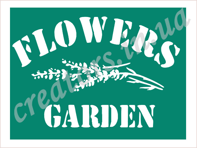трафарет Flowers Garden