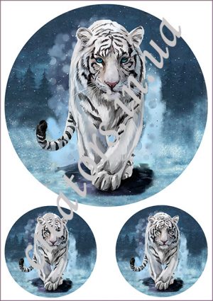декупажная карта тигр