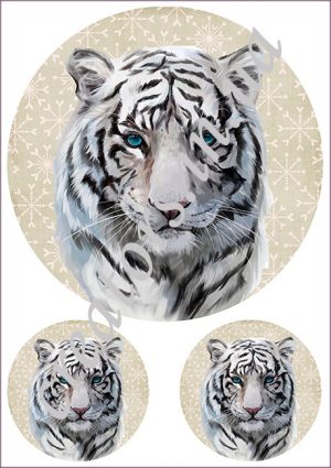 декупажная карта тигр